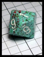 Dice : Dice - 10D - Chessex Mint Red and Green with White Numerals - POD July 2015